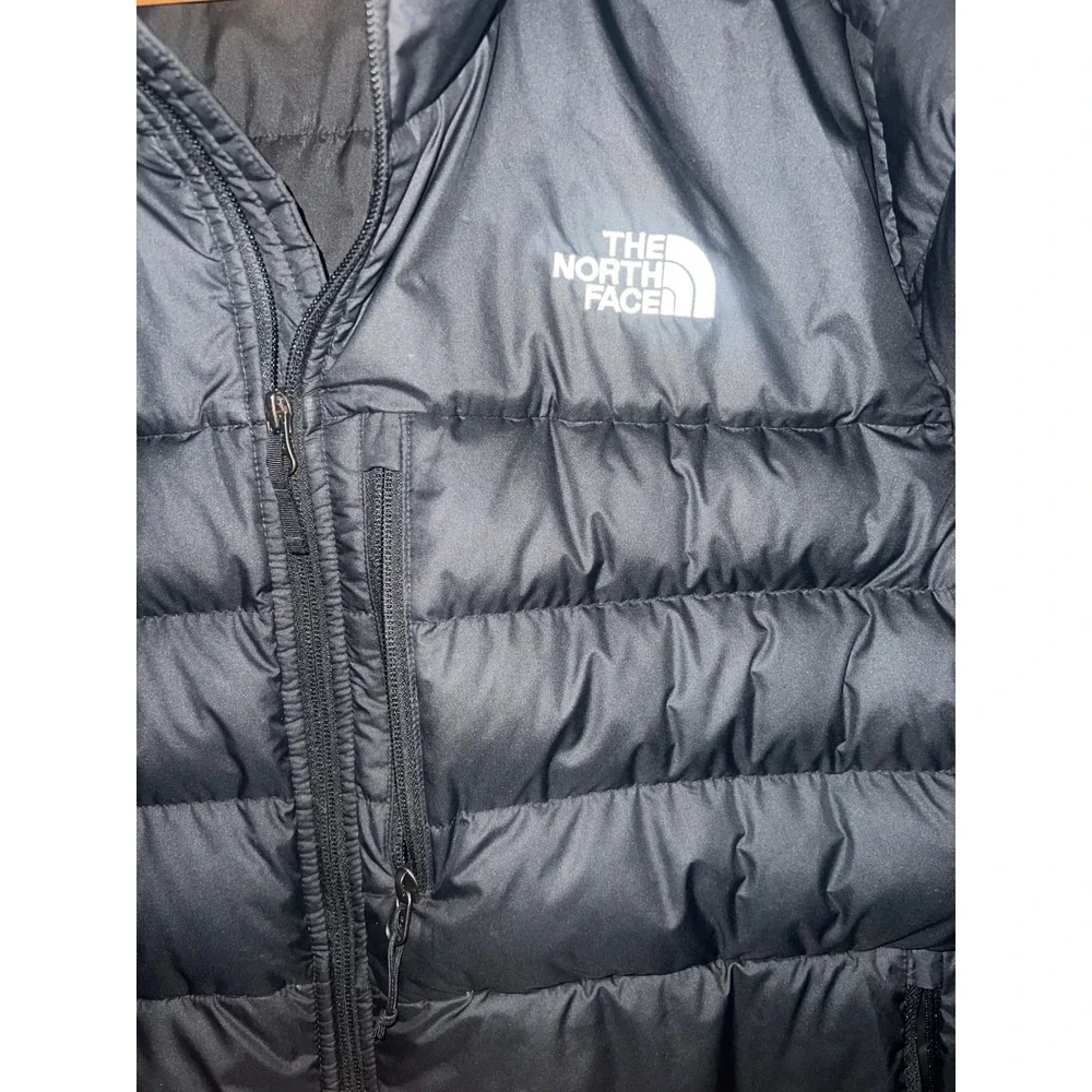 The North Face 550 Down Puffer Jacket Mens XL‎ Black Full Zip Quilted Coat